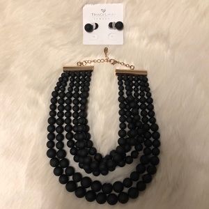 Tracilynn Jewelry- Black Necklace and earrings